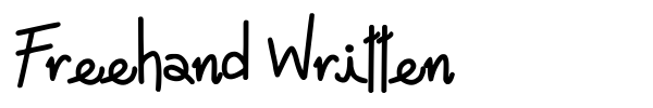 Freehand Written font preview